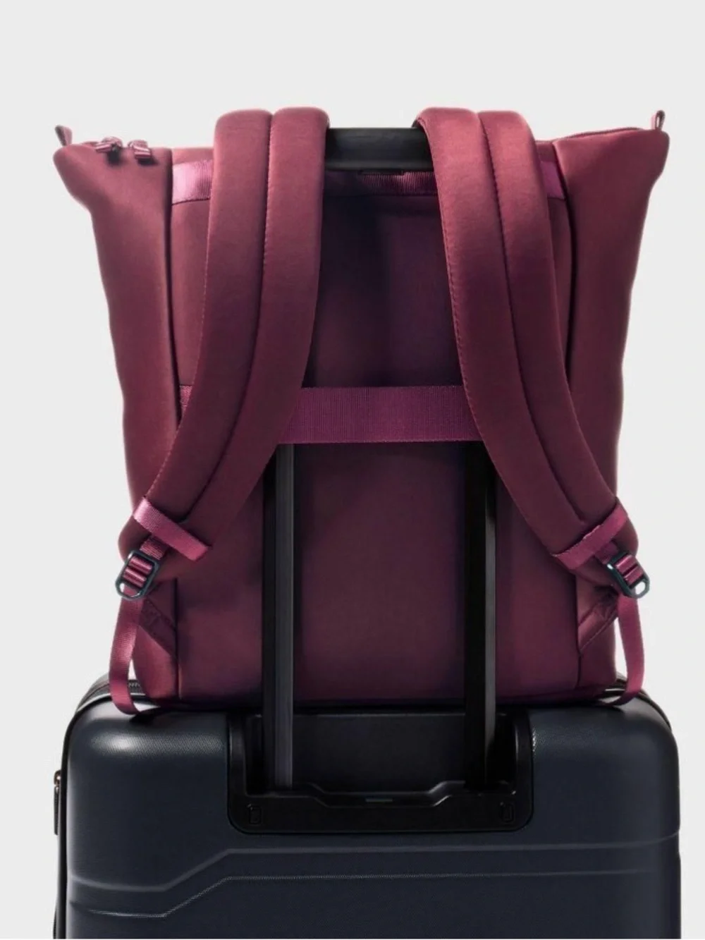 all in motion neoprene backpack tote - wine